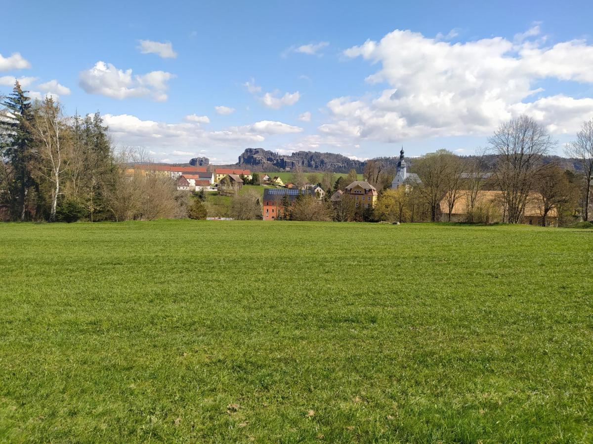 Ferienwohnung Zum Hirschgrund Schöna エクステリア 写真